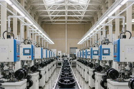 Injection molding and production workshops of Jiaxing Xingjie Machinery caster wheel factory