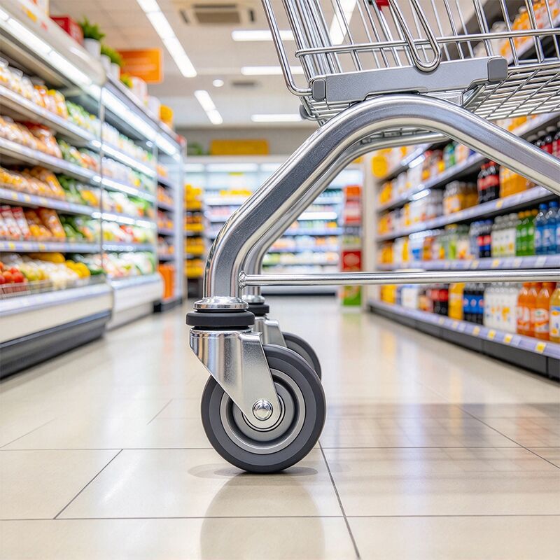 Shopping cart casters supplied to European retail chains
